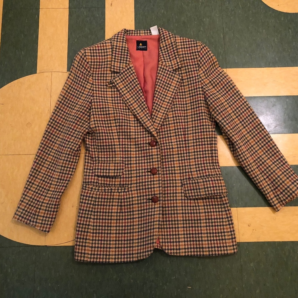 Liz Sport Herringbone Fitted Blazer